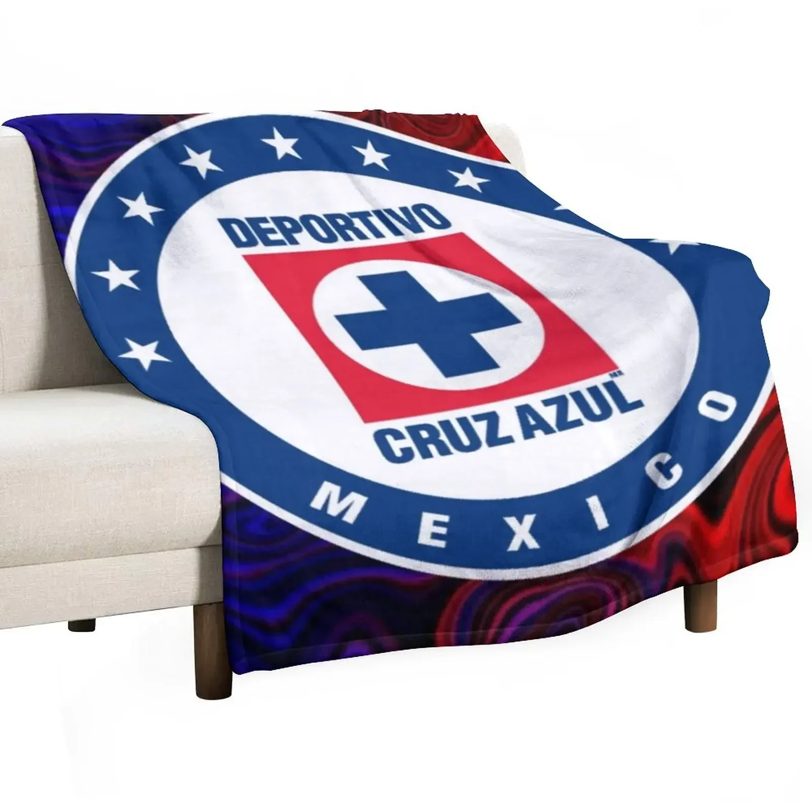 Cruz azul Throw 담요 보온, 여행용 침대 린넨, 푹신한 대형 담요