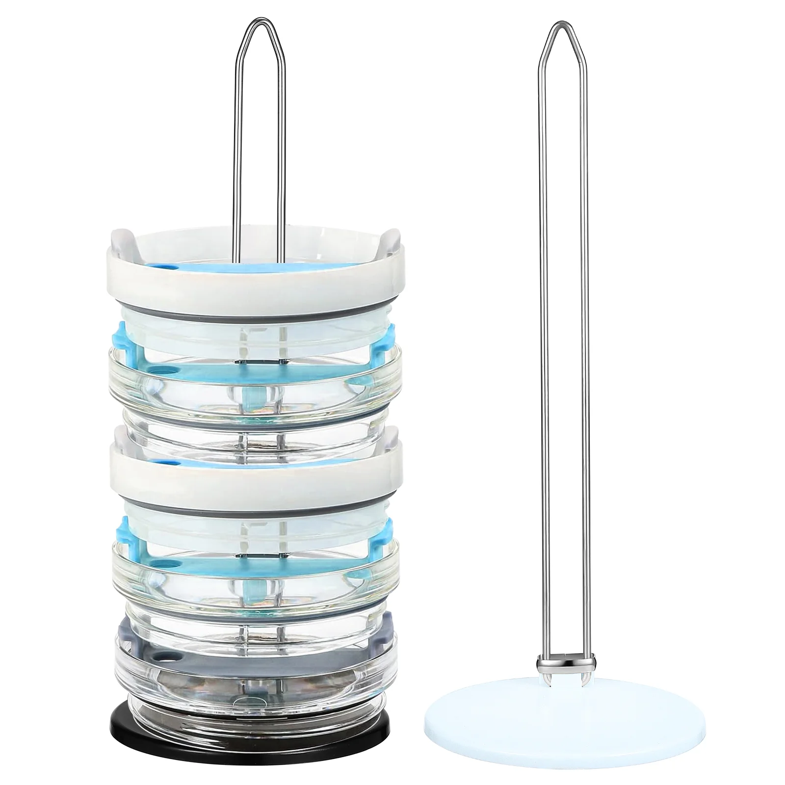 

2 Pcs Stackable Lid Storage Rack Vertical Tumbler Shelves Water Bottle Holder Stable Mug Abs Lids