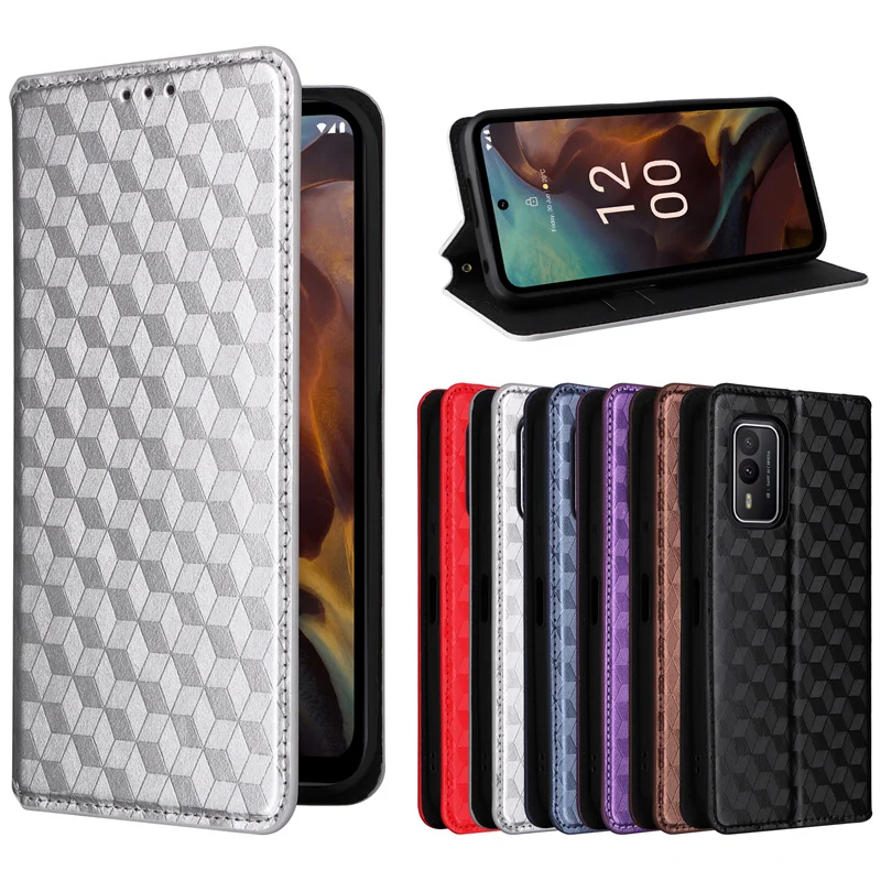 Custodia Compatibile con Nokia XR21, Blocco RFID Copertura Protettiva Pelle Magnetica Flip Cover Antishock Slot Carte e Supporto