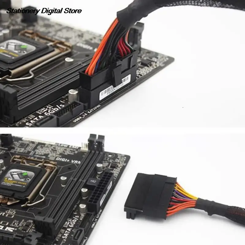 

Горячая Распродажа ATX 24 контакта 90 градусов 24 контакта на 24 контакта адаптер питания материнская плата Разъемы питания модульные для блока питания
