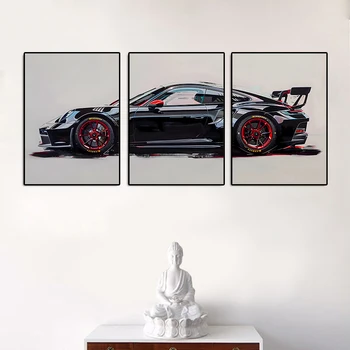 Supercar Canvas Wall Art Set 3