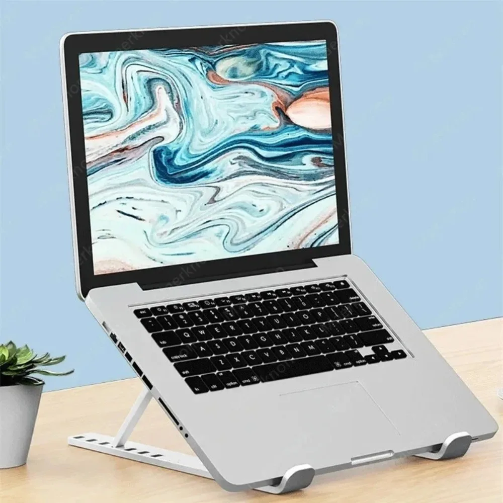ABS 소재 접이식 노트북 스탠드 조절 가능한 노트북 브래킷 Macbook Air Pro 액세서리용 휴대용 홀더