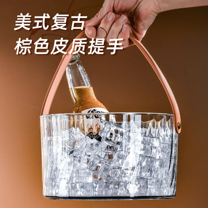 Ice Bucket with Lid with Ice Clip Withhandle Comfortable Durable Ice Bucket  KTV Ice Bucket for Dining Room Freezer Cocktail Pub - AliExpress