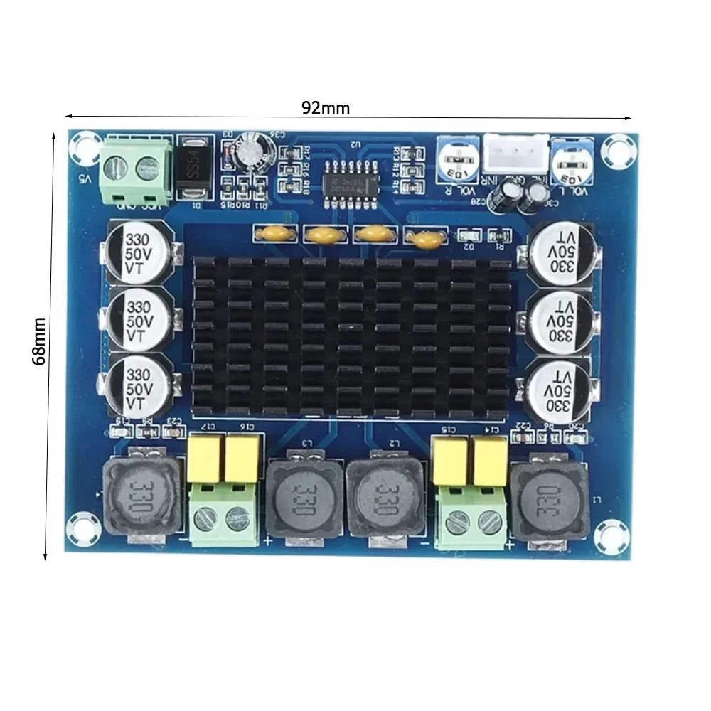 XH-M543 TPA3116D2 2*120W Dual Channel Digital Stereo Audio Power Amplifier Board High Power DIY 240W Amplificador Sound Board audio amplifier board