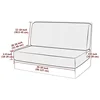 2pcs/set Water Repellent RV Dinette Cushion Covers Stretch Armless Camper Car Bench Seat Covers Recreational Vehicle Sofa Cover 2