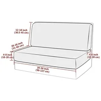 2pcs/set Water Repellent RV Dinette Cushion Covers Stretch Armless Camper Car Bench Seat Covers Recreational Vehicle Sofa Cover 2