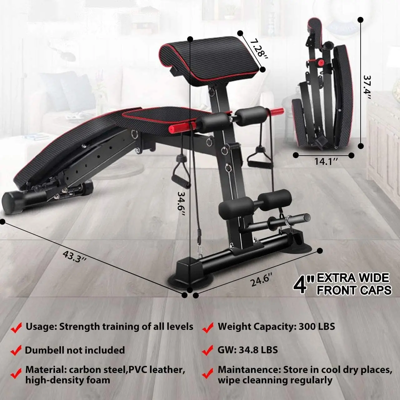 Adjustable Utility Weight Bench 6