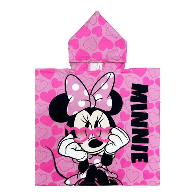 Minnie & Mickey Mouse Cartoon Hooded Beach Towels – Kids’ Bathrobe Towel (0-8 Years) 4