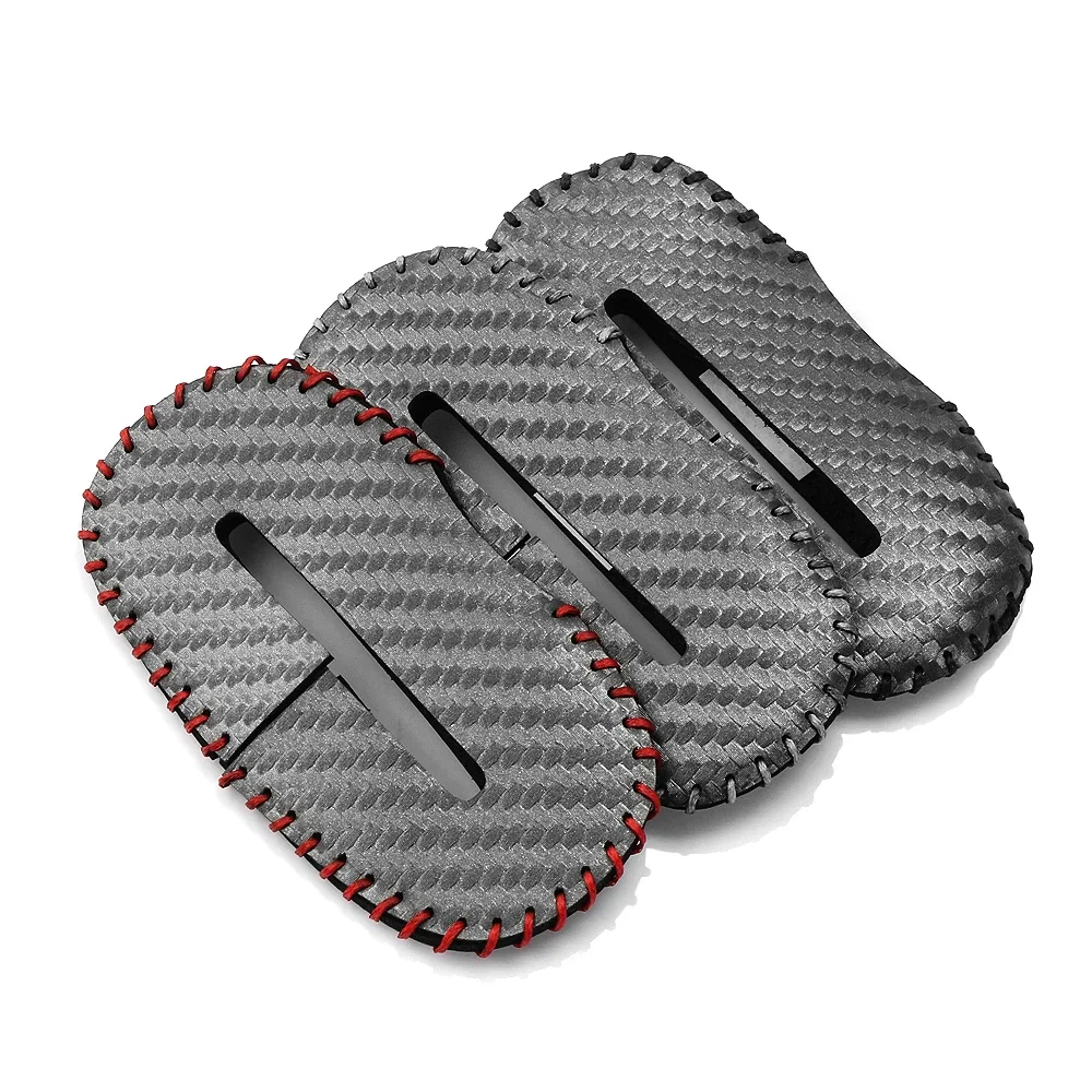 Carbon Fiber Leather Seat Belt Buckle Protector - Anti-Scratch Cover and Safety Accessory
