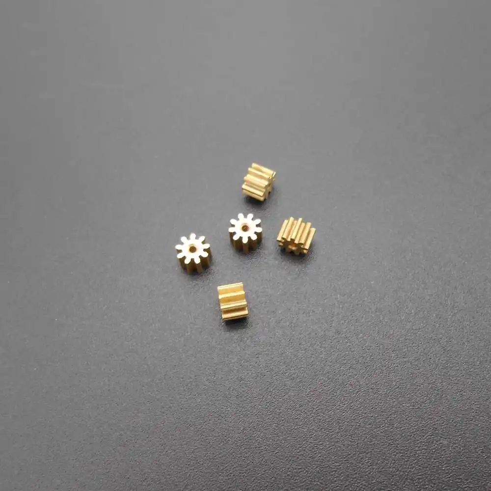10Pcs/Lot 0.4M 9 Teeth 91A Brass Spur Pinion Gear 0.4 Modulus Bore Aperture 1MM 0.97MM 1A 9T 1A Model Dia.4.4MM X Height 3MM New