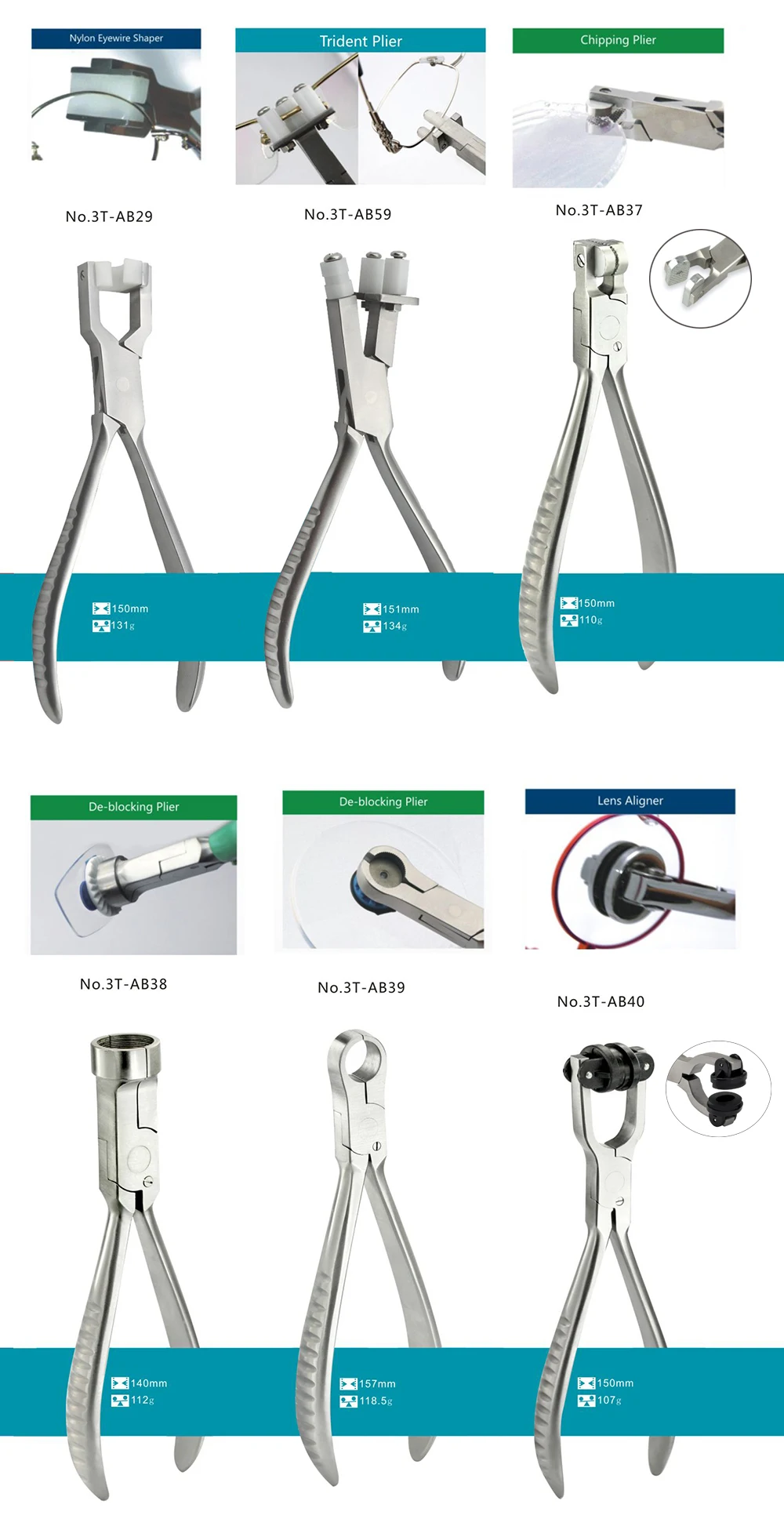 Quality Stainless Steel Eyeglasses Spring Plier Glasses Screw Cutter Trident Chip block Plier Adjuster Optical Repair Hand Tool