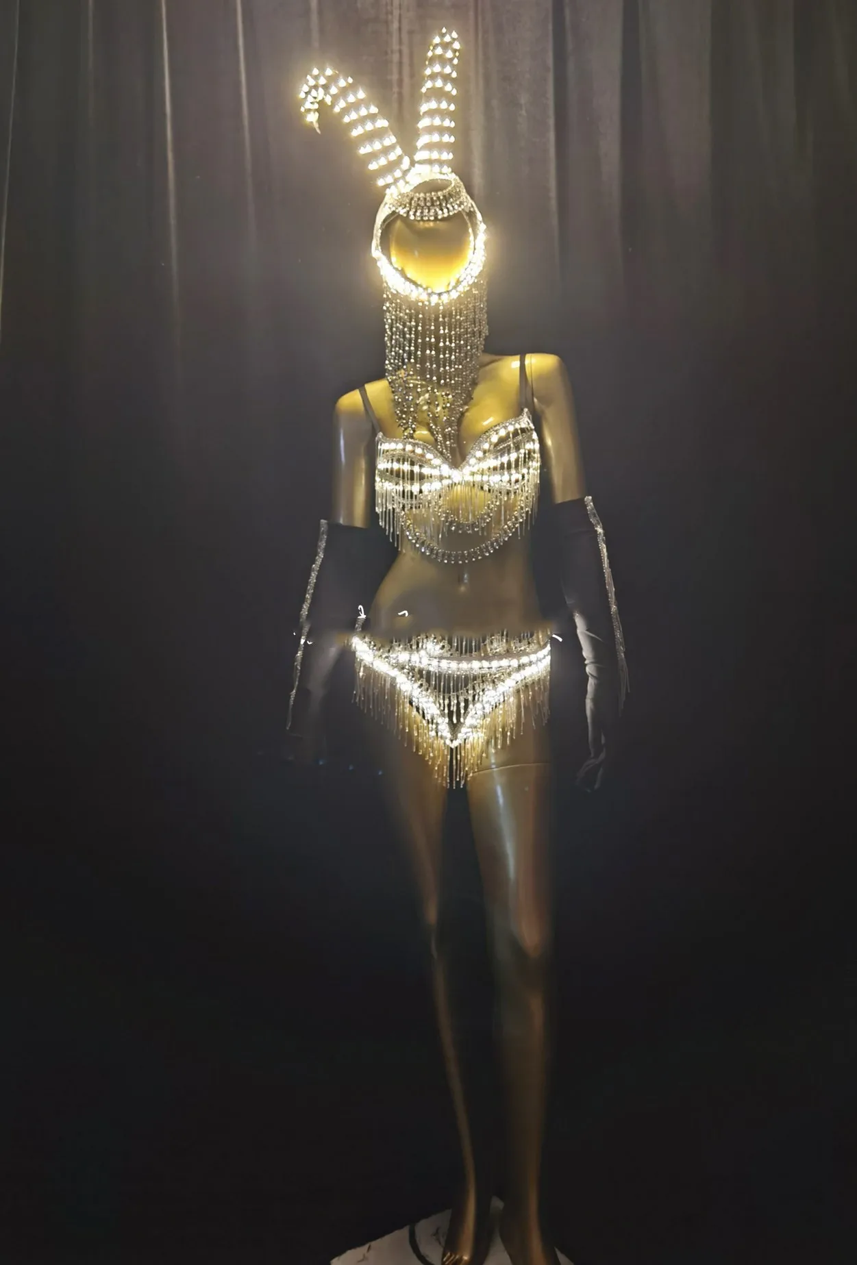 Pixel LED Bra Discolored Sexy Underwear Party Dress Belly Dance