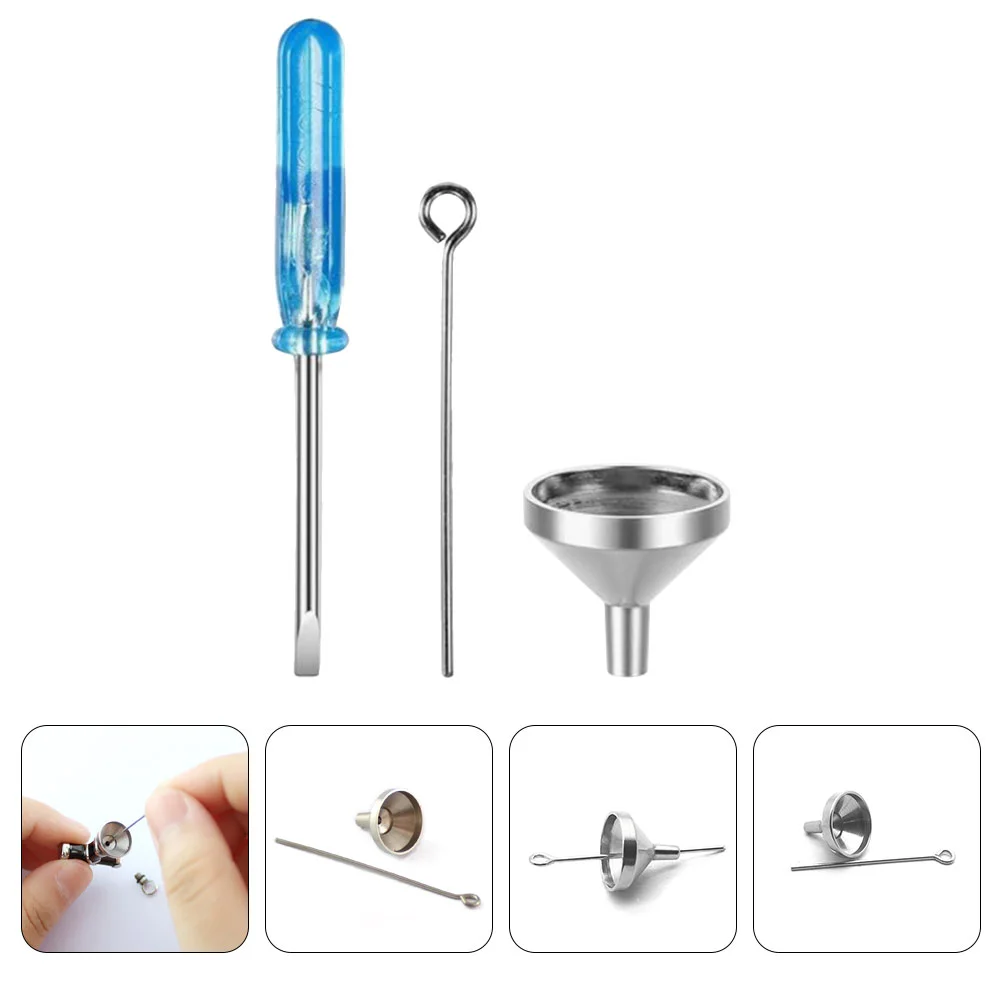 

Mini Cremation Jewelry Funnel Urn Filler Kit For Ashes Funnels Filling Perfume Refill Miniature Making Metal Of The Lid New