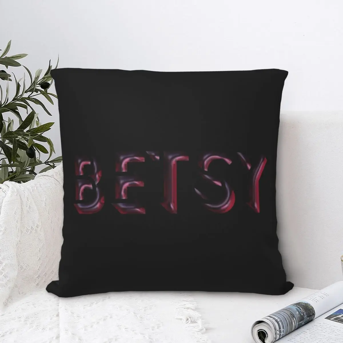 

Betsy Sticker Square Pillowcase Polyester Pillow Cover Velvet Cushion Decor Comfort Throw Pillow For Home Sofa