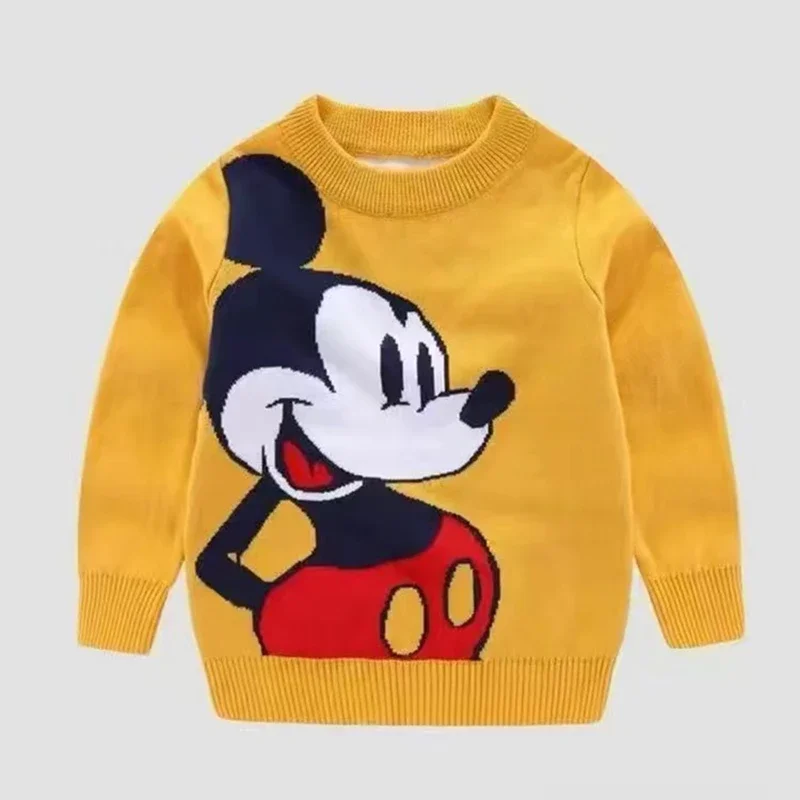 Baby Boys Sweater with Cartoon Print for Autumn Winter baby boy pajama tops