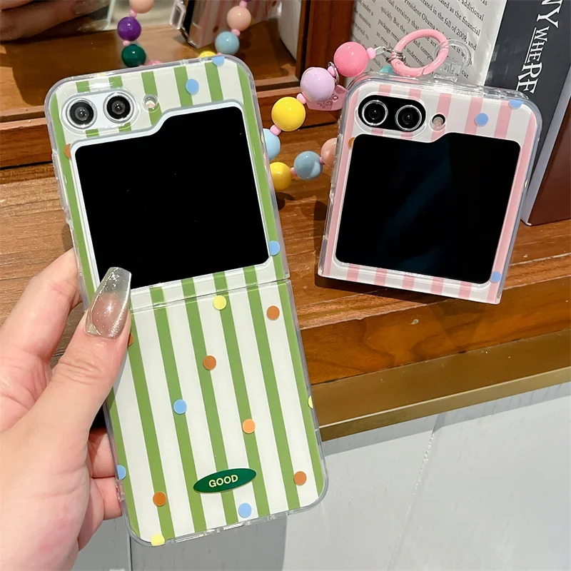 Stylish Striped Polka Dot Shockproof Phone Case Cover