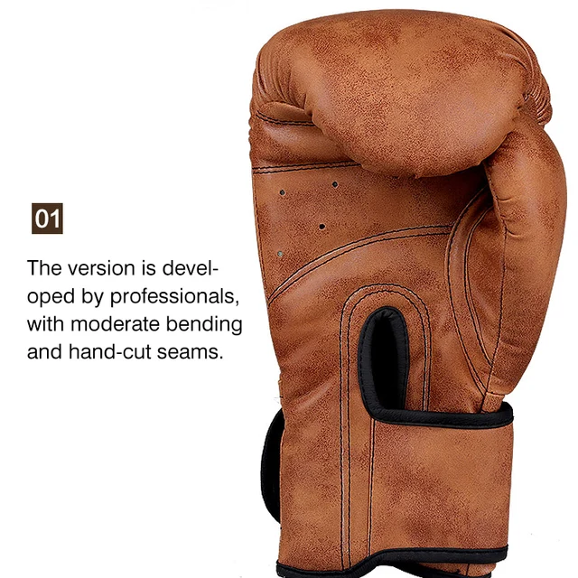 60575-bd0f79.jpg Retro Color Adult Kids Women/Men Boxing Gloves Pu Leather MMA Muay Thai Boxe De Luva Mitts Sanda GYM Equipment 6 8 10 12OZ Boks