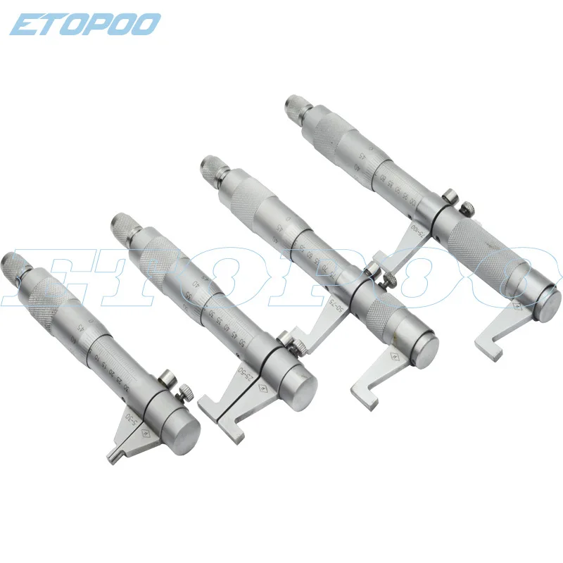 Micrometer Tool 0.01mm Metric Carbide Ratchet Screw Gauge Measuring 5-30mm 25-50-75-100 High Precision