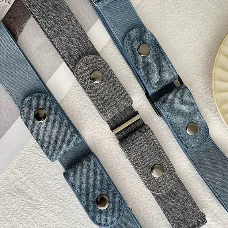 Adjustable Stretch Elastic Waist Band Invisible Belt Buckle-Free Belts Jean Pants Dress No Buckle Easy To Wear Waist Support 3