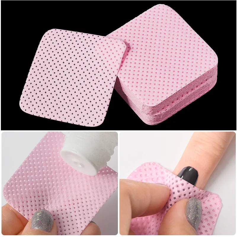 Nail cotton pads 300PCS lint free wipes equipment for manicure fluffy nails cleaner