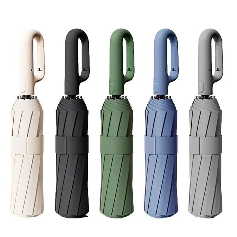 

Ветрозащитный дорожный мини-зонт, складной автоматический зонт, защита от УФ-лучей, дождя, солнца, водонепроницаемый портативный зонт для путешествий задним ходом