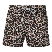 Summer Fashion Classic Colorful Leopard 3D Printed Men's Shorts Unisex Casual Beach Swimming Shorts Quick-dry Surf Board Shorts 1