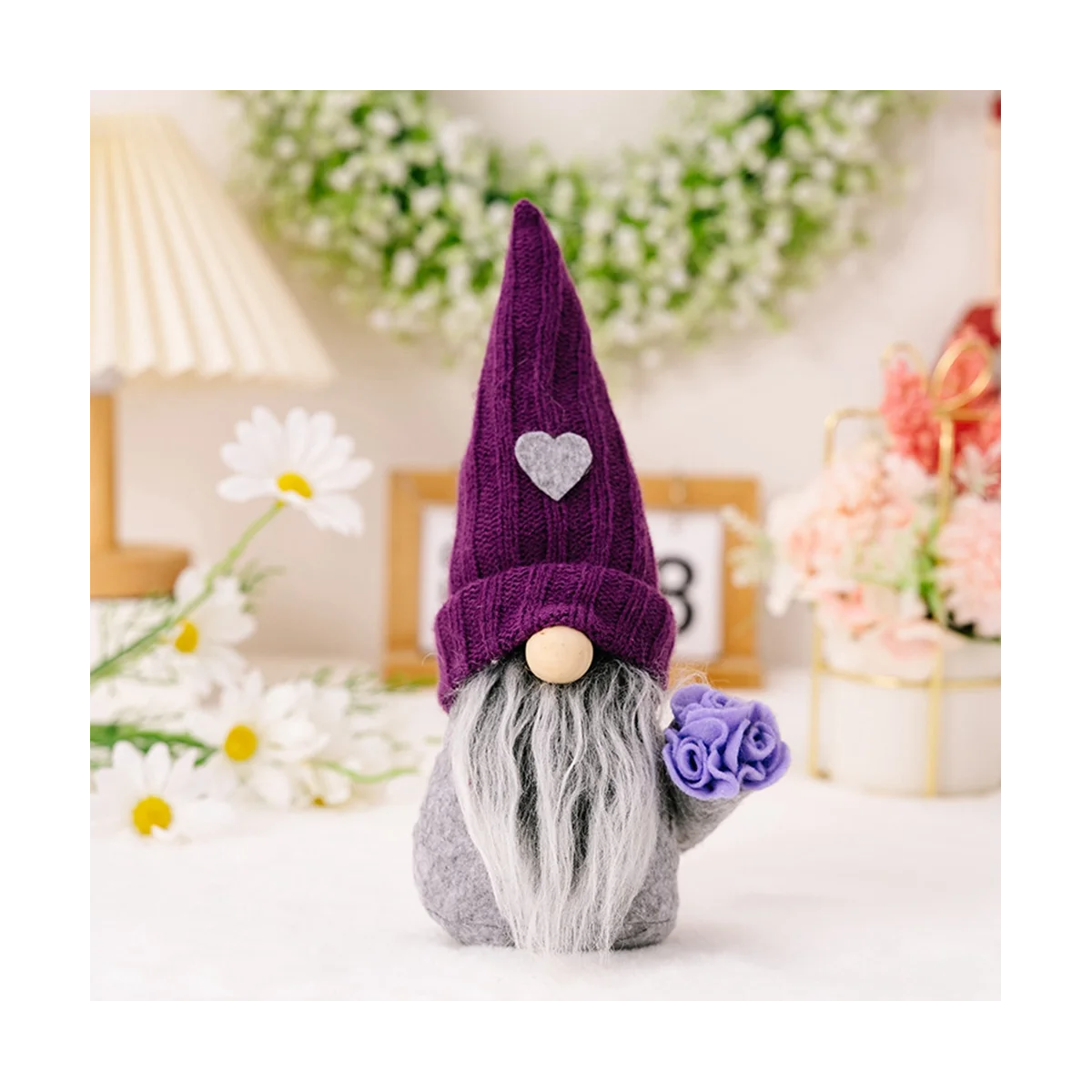 

Christmas Faceless Purple Knitted Hat Old Man Doll Chrismas Decoration Hanging Ornaments Home Tree Party Decorations A