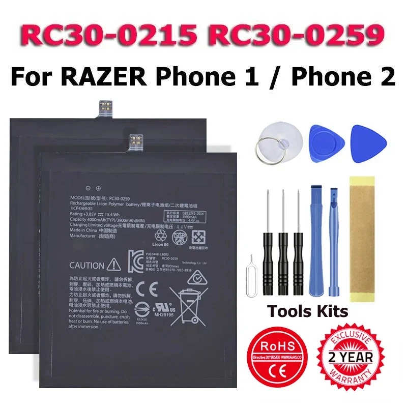 Xdou 3.85V 4500/5400Mah Rc30-0215 Rc30-0259 Batteria Per Telefono Razer 1 2 Bateria