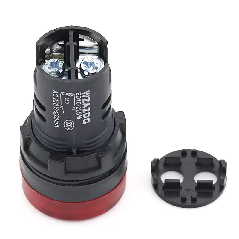 플래셔 부저 AD16-22SM 조명이 있는 간헐식 LED 알람, AC 220V/380V, DC 12V/24V 설치 직경 22mm