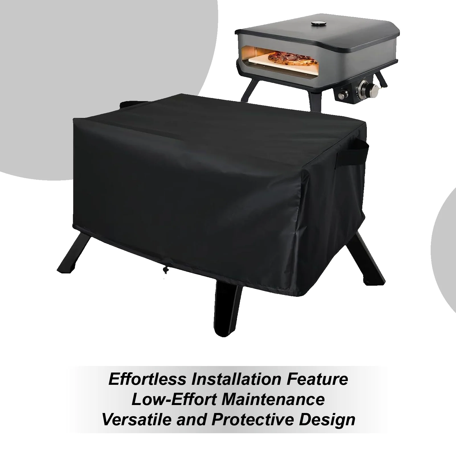 Copertura per forno per pizza portatile Copertura per griglia per forno per pizza impermeabile Copertura antipolvere regolabile Protezione per apparecchi antipolvere Pizza riutilizzabile