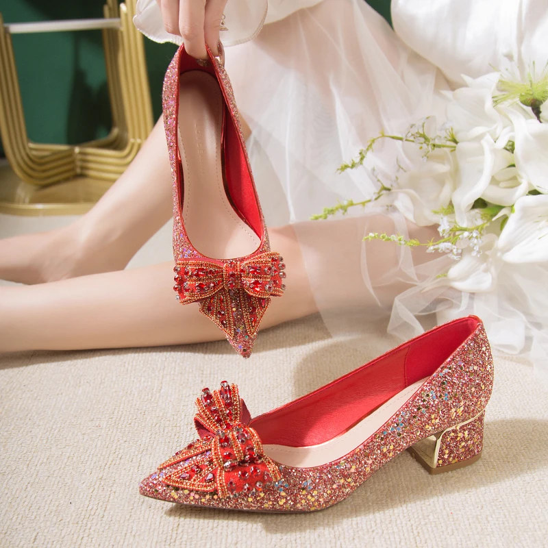 Red Kitten Heels Wedding
