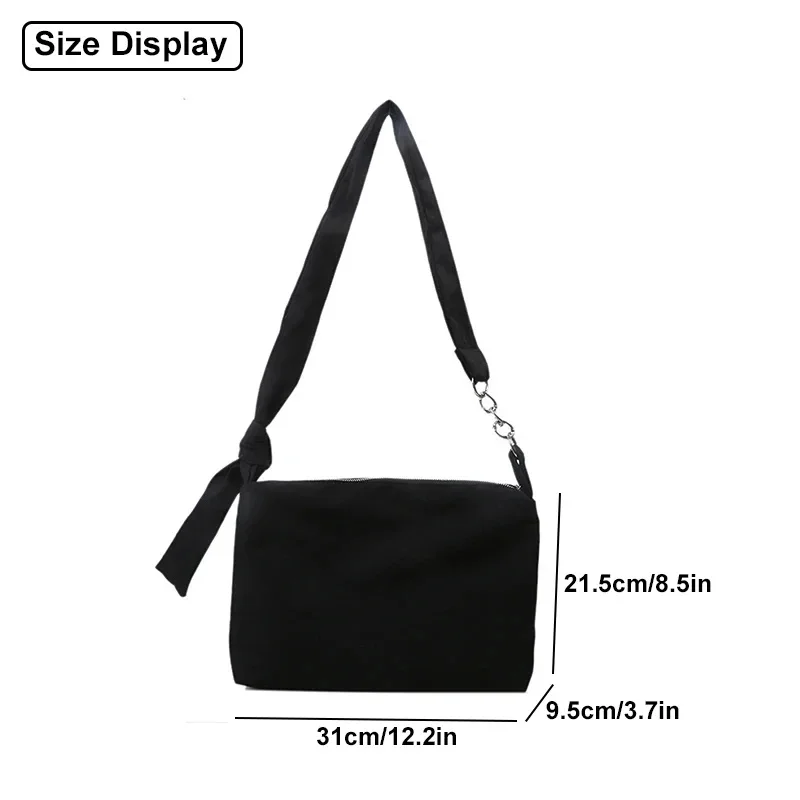 Women Shoulder Bag Crossbody Bag Chain Removable Adjustable Strap Messenger Nylon