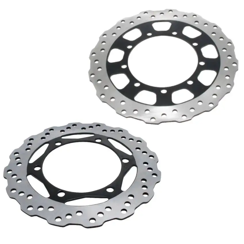 

Motorcycle Front Rear Brake Discs Rotors For Kawasaki KL650 KLR650 KLR 650 2008 2009 2010-2018 OEM:41080-0099-11H 41080-0100-11H