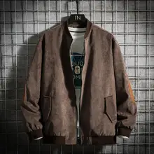 

Spring Japanese-Style Retro Patch Corduroy Jacket Men's plus-Sized plus Size Trendy Loose Casual Baseball Jacket