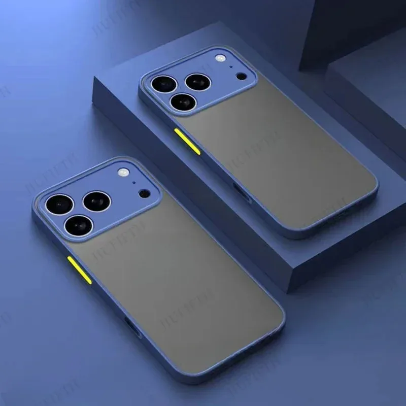 Apple iPhone Shockproof Matte Silicone Armor Case - Durable Hard Back Cover