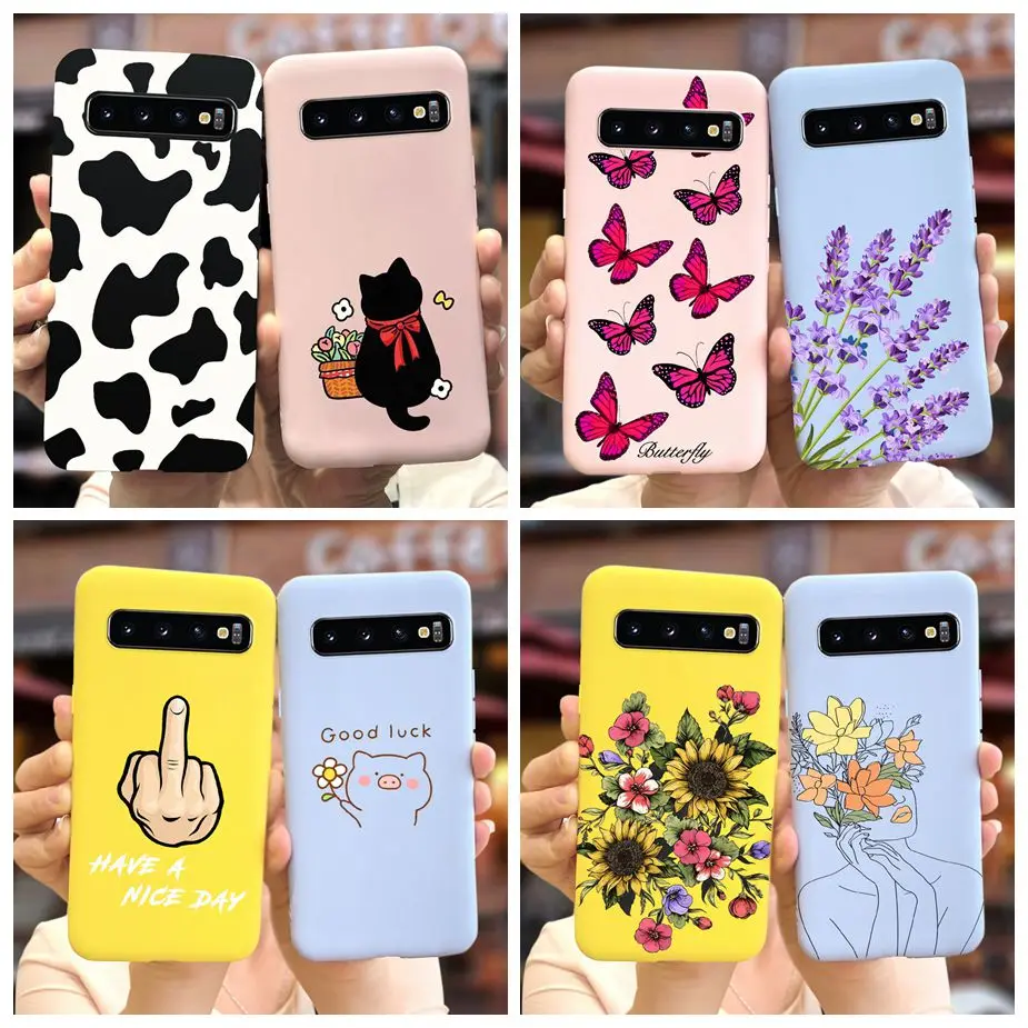 Per Samsung Galaxy S10 S10E S10 + Custodia Fashion Candy Cover Posteriore In Silicone Morbido Per Samsung S10 Plus S10E Fundas Coque Bumper