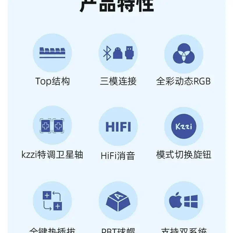 Kzzi K20 매크로 숫자 키패드 무선 키패드, 프로그래밍 미니 단추 맞춤형 노브 키보드, RGB 게이밍 기계식 핫스왑 매크로파