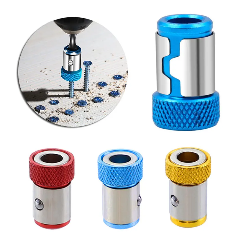

Universal Magnetic Ring Screwdriver Bit Holder Strong Magnet Screw Driver Head for 6.35mm Shank Alloy Electric Anti-Corrosion