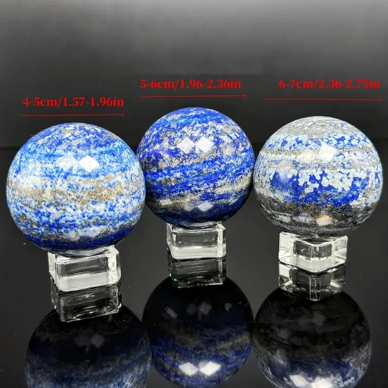 1pc Natural Lapis Lazuli Crystal Ball, Fashion Style Home Decor Accessory stone, Perfect Holiday Gift 4