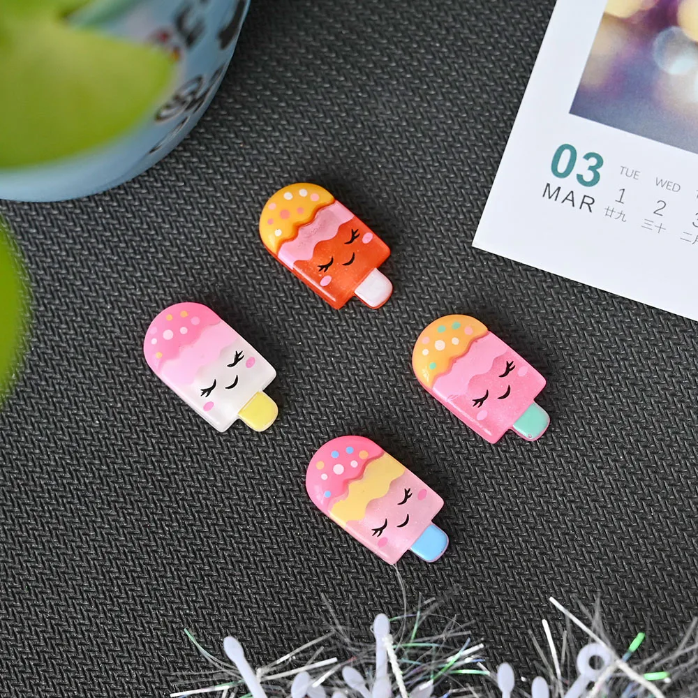 Cute Ice Cream Nail Art Charms 3D Mini Ice Lolly Kawaii Nail