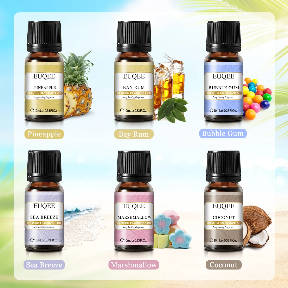 P&J Trading Fragrance Oil  Caribbean Set of 6 - Scented Oil for