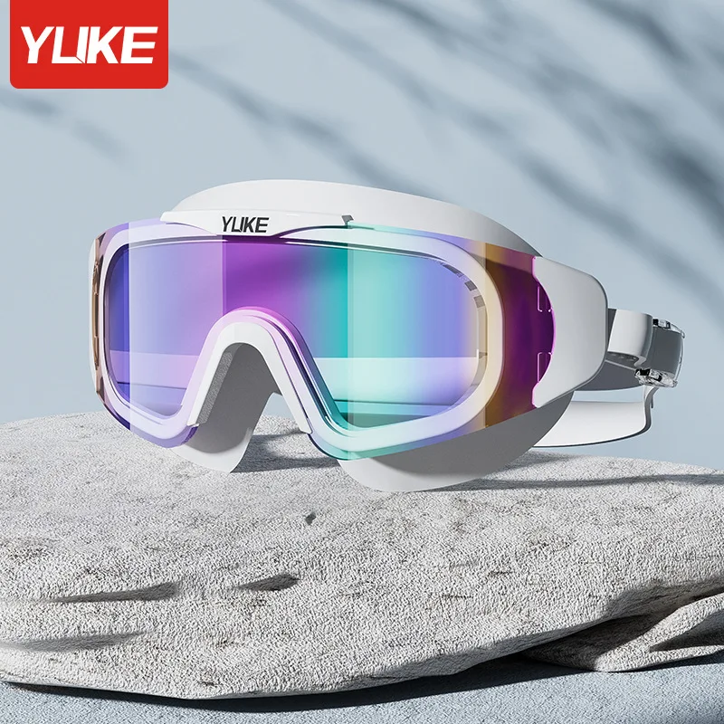 YUKE Large Frame Swimming Goggles Men Women Professional Anti-Fog Waterproof UV Protection Pool Eyewear Adults Swim Glasses 4