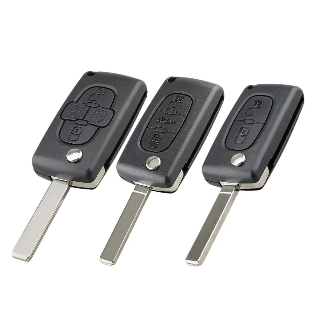 

DGWJST Remote key Case for Peugeot 207 307 308 407 607 807 For Citroen C2 C3 C4 C5 C6 Flip Folding Car Key shell 2/3/4 Buttons