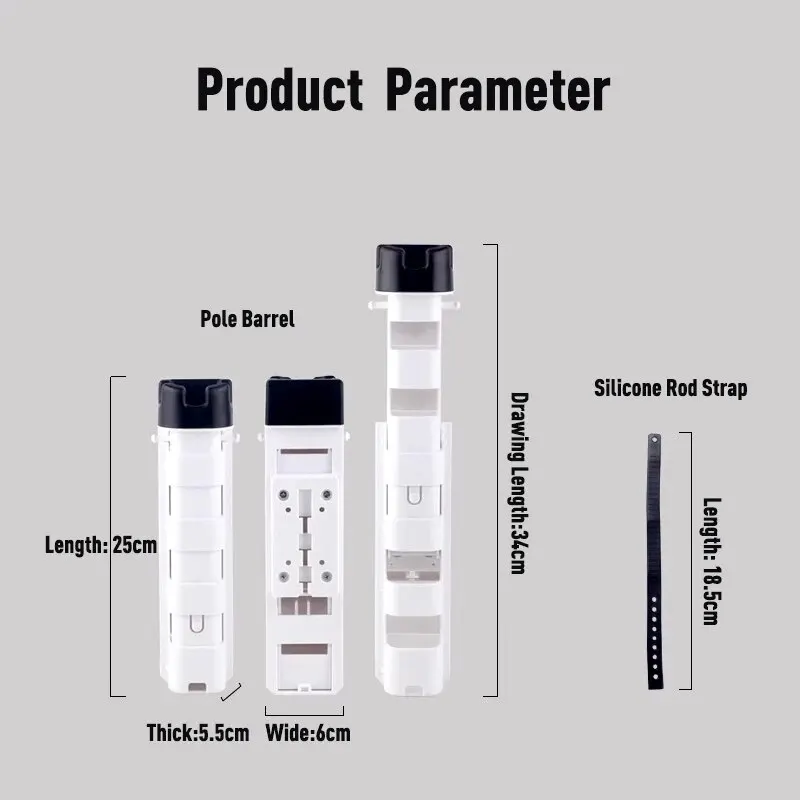 Fishing Rod Holder Fishing Cooler Box Tackle Box Detachable Bracket Adjustable Pole Tube Stand