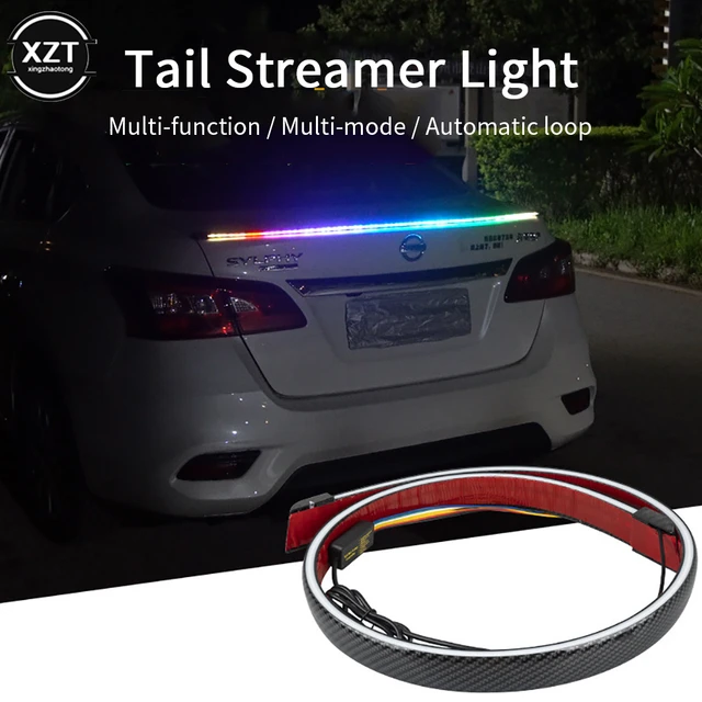 Auto LED Spoiler Licht Universal flexible wasserdichte schwarze Kohle faser  Heckspoiler Auto die dritte Bremslicht Bremslicht - AliExpress