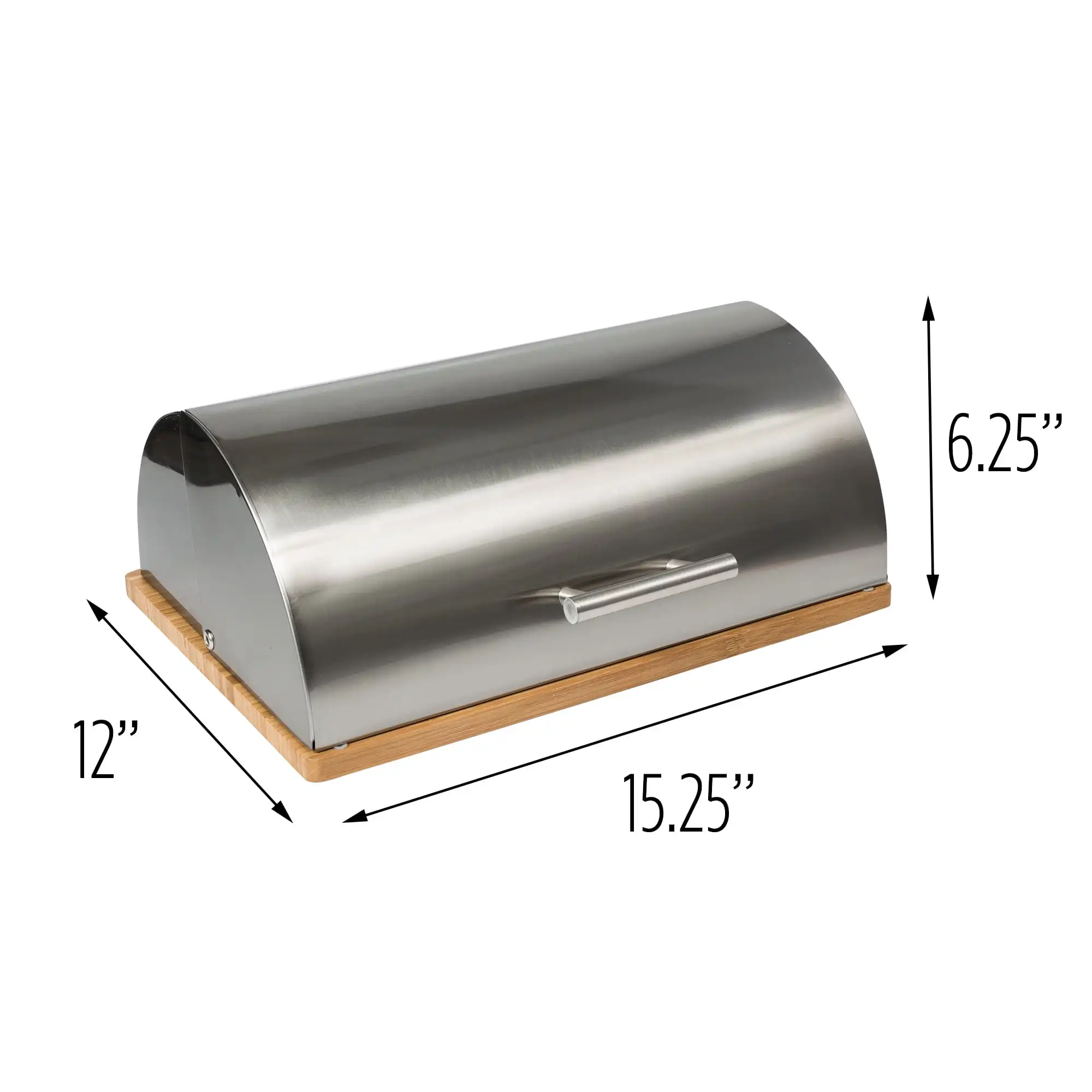 

Honey-Can-Do Stainless Steel Breadbox with Bamboo Cutting Board