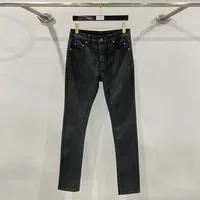 PFNW High Quality Men's Trousers Darkwear Classic Versatile Wax Coating Craft Slimming Basic Jeans Black Runway Pants 28W5606 2
