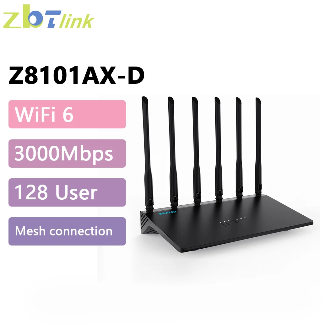 Zbtlink-roteador Wi-fi Lan Gigabit Ponto de Acesso Hotspot para 128 Dispositivos 3000mbps 5ghz 2.4ghz Openwrt 128mb Flash 256mb Ram
