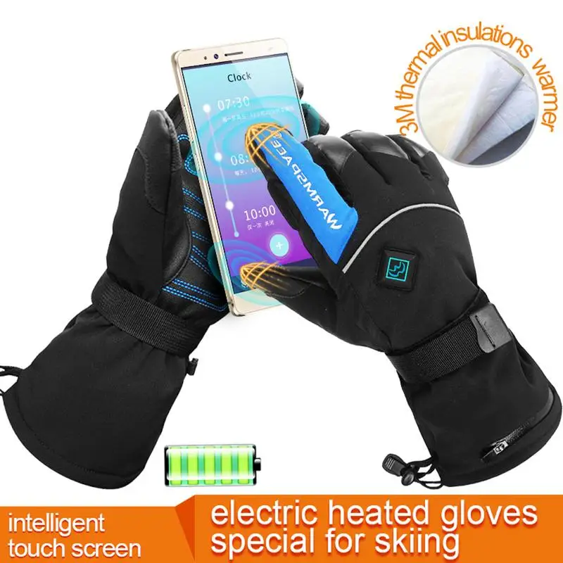 冬用電気暖房手袋タッチスクリーンusb充電式暖かい熱防水防風ハンドウォーマー