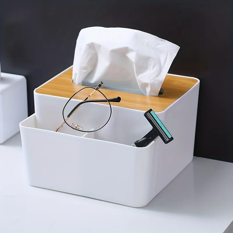 1 Multi-Functional Tissue Storage Box Remote Control Stand Bedside Tissue Holder 2
